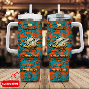 Custom NFL Team Tumbler with Handle - Personalized Insulated Travel Mug