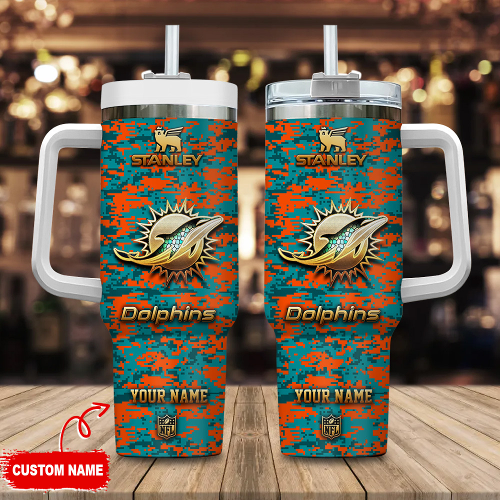 Custom NFL Team Tumbler with Handle - Personalized Insulated Travel Mug