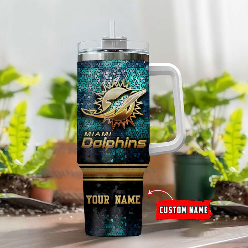 Custom Miami Dolphins Personalized Tumbler - Durable & Stylish Fan Gift - Image 2
