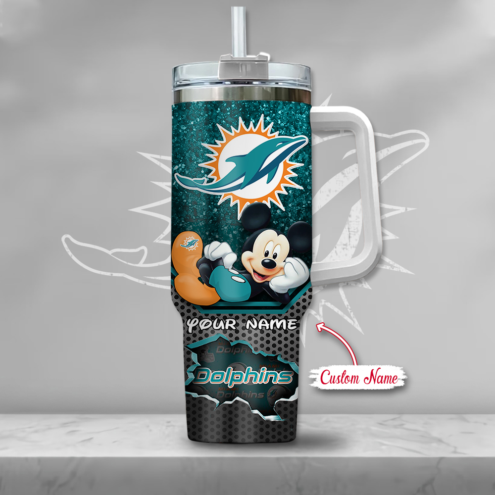 Custom NFL Team & Cartoon Character Tumbler with Straw - Personalized Gift - Image 2