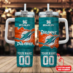 Customizable Stanley Dolphins Tumbler – Personalized Name & Number