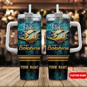 Custom Miami Dolphins Personalized Tumbler - Durable & Stylish Fan Gift