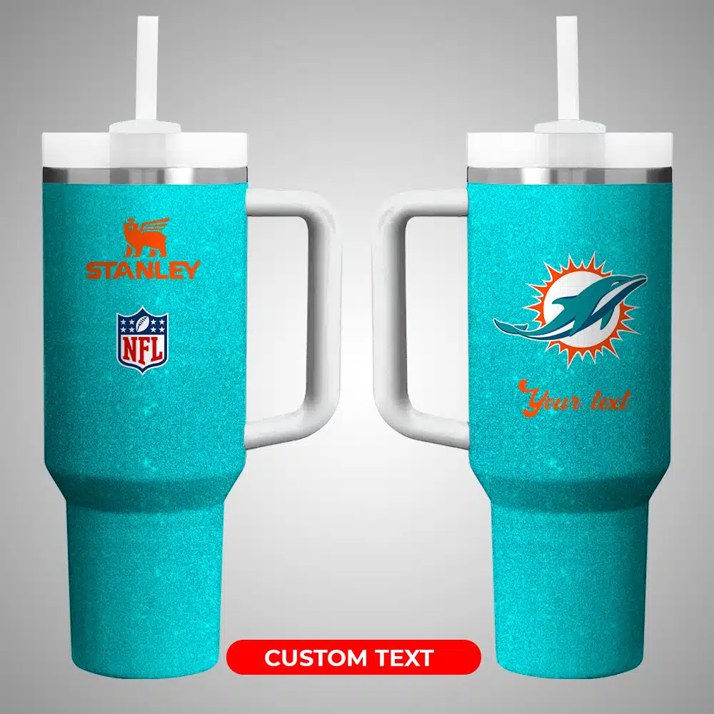 Custom Text NFL Team Vacuum Insulated Tumbler with Straw - Personalized Gift