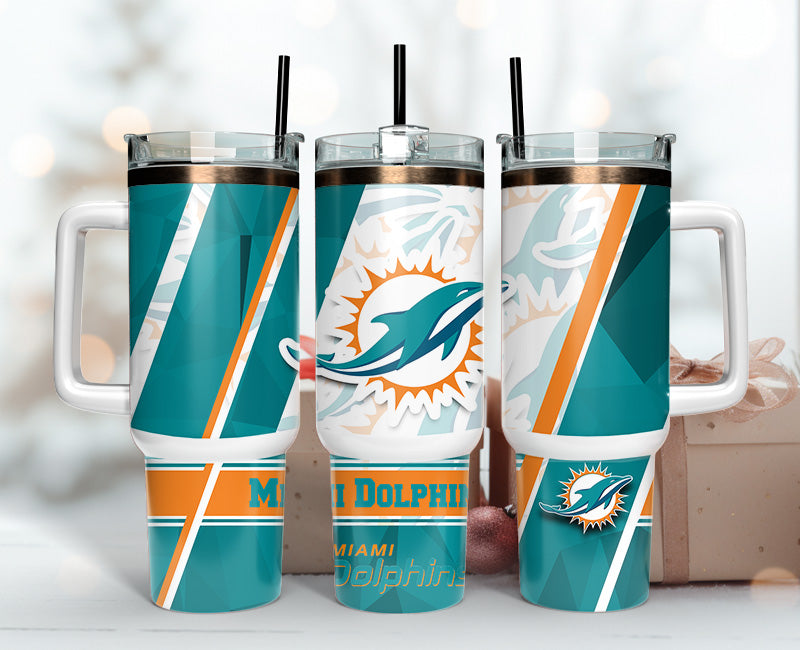 Official Miami Dolphins Insulated Travel Mug – Perfect Gift for Fans
