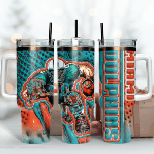 Miami Dolphins Insulated Tumbler - Perfect for Game Days & Travel