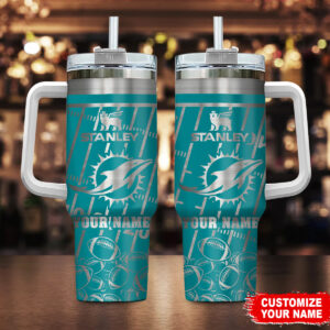 Customizable Football Team Insulated Tumbler with Handle - Personalize Your Drinkware