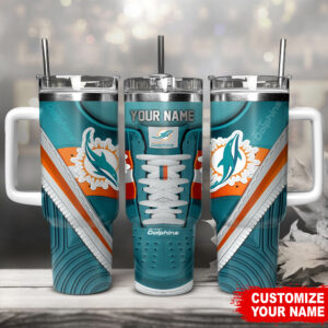 Customizable NFL Fan Tumbler with Handle - Personalized Name & Team Design