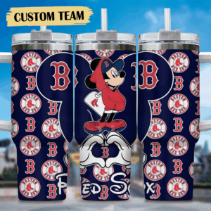 Custom Team Mickey Tumbler - Boston Red Sox Fan Gift