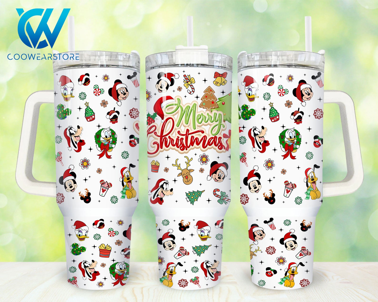 Festive Holiday Magic Tumbler - Merry Christmas Characters Design