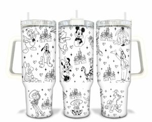 Magic Kingdom Character Tumbler with Handle - 40oz Insulated Travel Cup