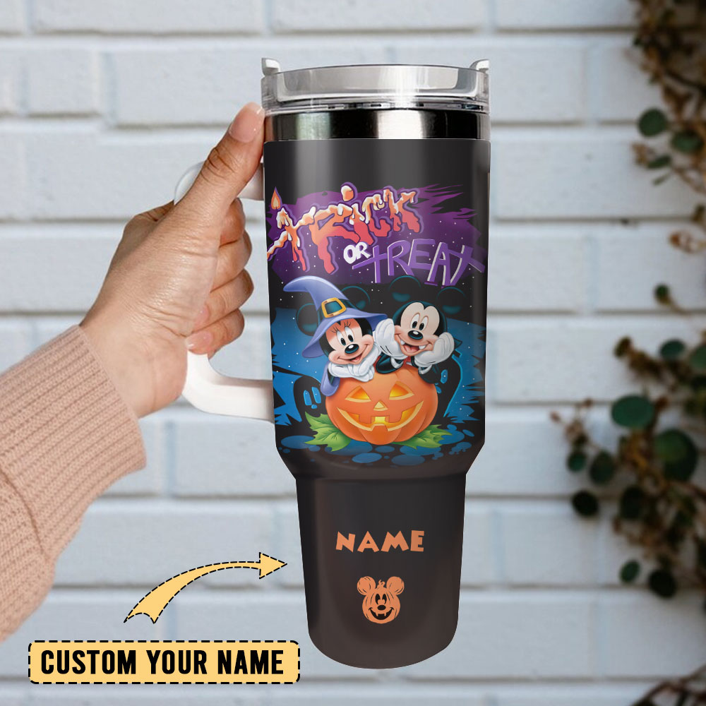 Personalized Halloween Mickey & Friends Tumbler - Trick or Treat Fun - Image 2