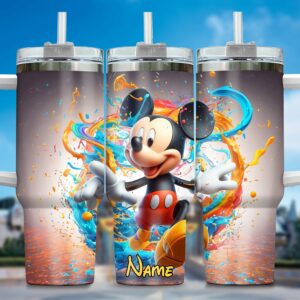 Personalized Cartoon Character Tumbler - Custom Name & Vibrant Design