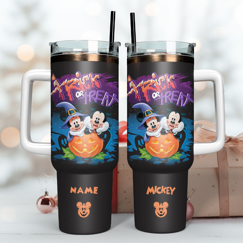Personalized Halloween Mickey & Friends Tumbler - Trick or Treat Fun - Image 3