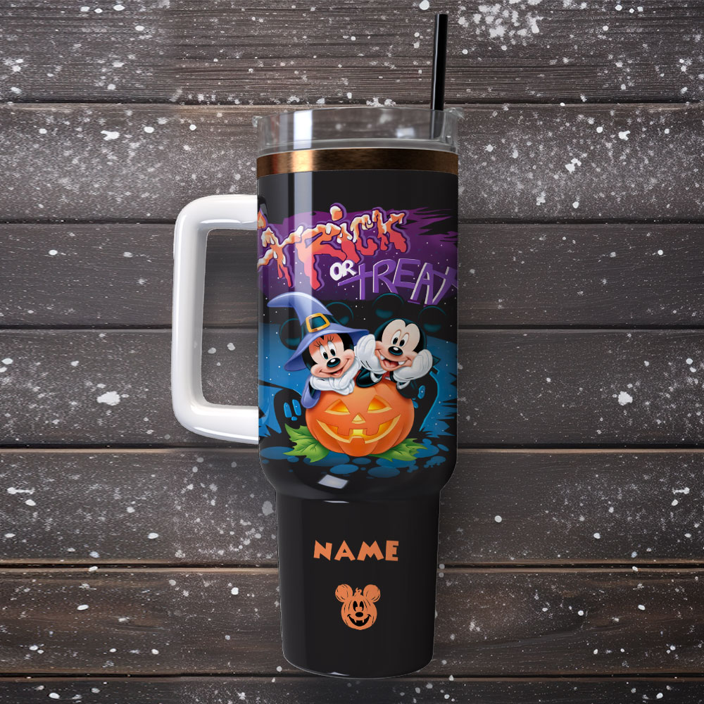 Personalized Halloween Mickey & Friends Tumbler - Trick or Treat Fun - Image 4