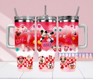 Disney Love Tumbler – Mickey & Minnie Valentine's Day Double-Wall Cup