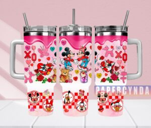 Cute Cartoon Couple Tumbler - Stylish Straw Cup for Kids & Adults