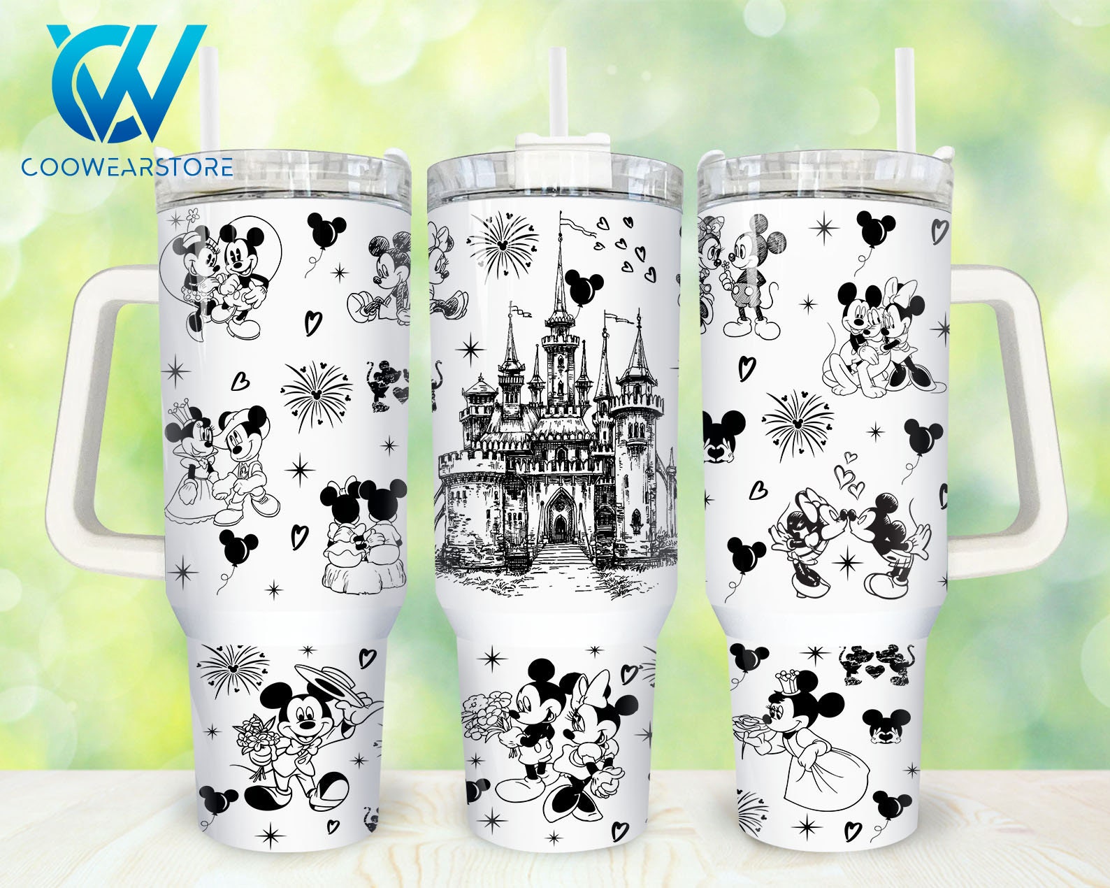 Magical Kingdom Tumbler - Disney Inspired 40oz Mug with Handle & Straw