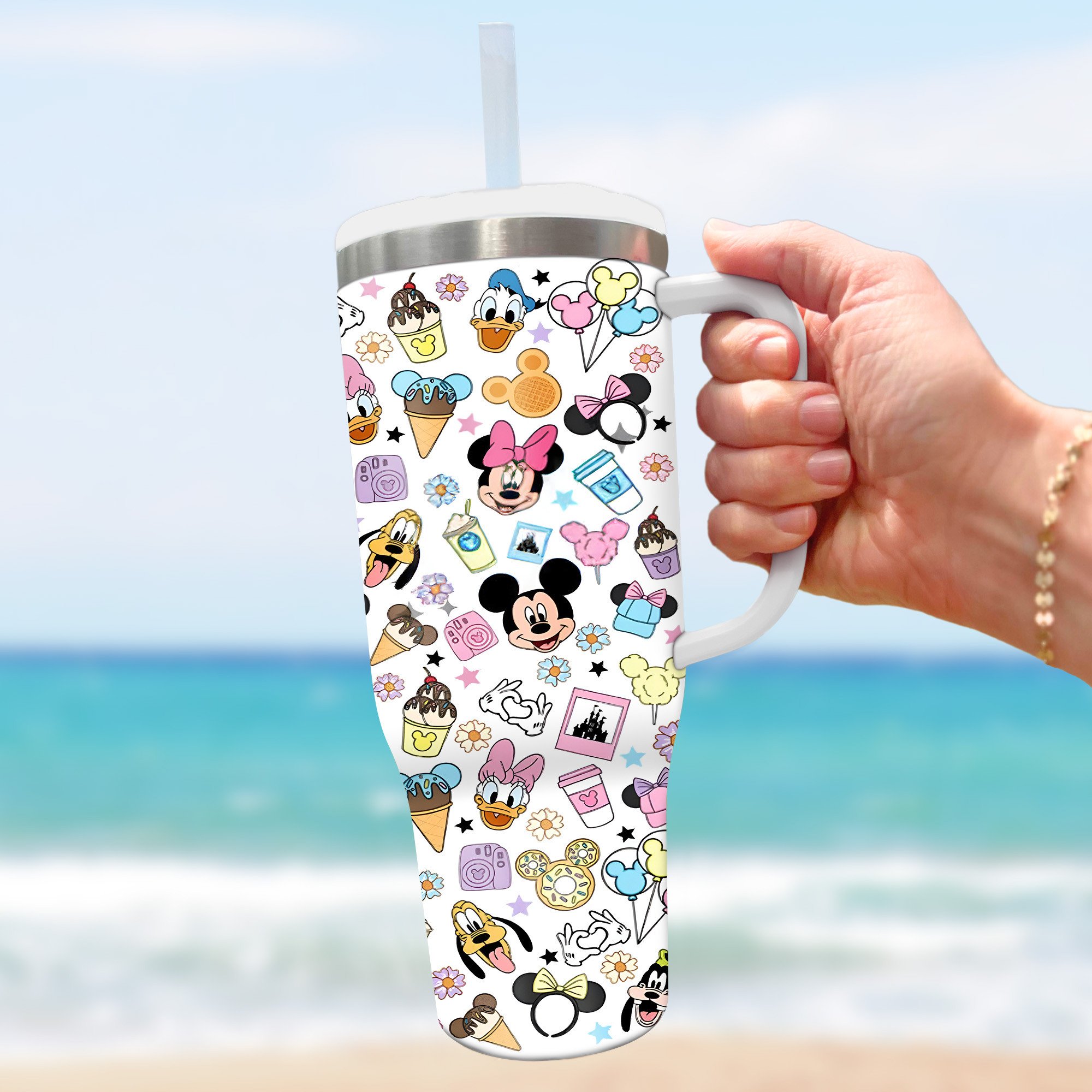 Personalized Disney Characters Tumbler - Fun & Colorful Design for Kids & Adults - Image 2