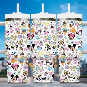 Personalized Disney Characters Tumbler - Fun & Colorful Design for Kids & Adults