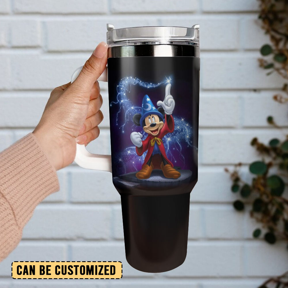 Magical Character Travel Mug with Handle & Straw - 40oz Stainless Steel Tumbler - Image 2