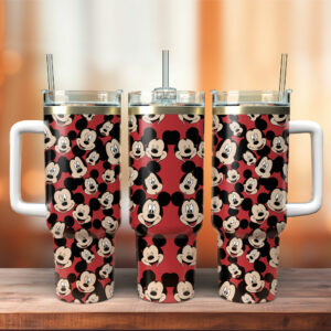 Mickey Mouse Insulated Tumbler with Handle - 40oz Stainless Steel Travel Mug