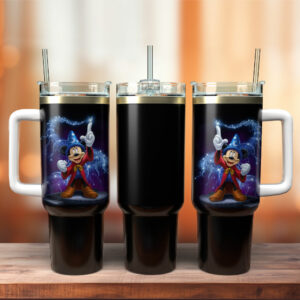 Magical Character Travel Mug with Handle & Straw - 40oz Stainless Steel Tumbler