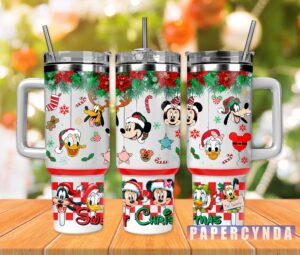 Festive Holiday Cartoon Character Tumbler - Perfect Gift for Christmas Cheer!
