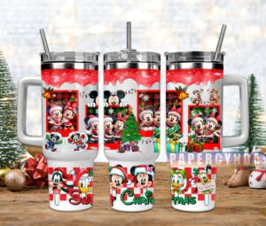 Festive Holiday Character Tumbler - Insulated Travel Mug for Christmas Cheer