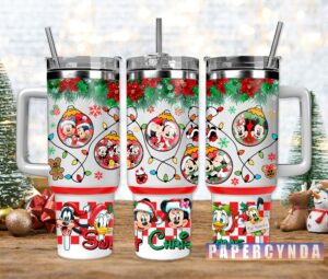 Festive Holiday Tumblers with Mickey & Friends - Perfect Christmas Gift!
