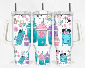 Whimsical Cartoon Magic Tumbler with Straw - Perfect for Kids & Disney Lovers