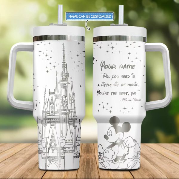 Customizable Magical Castle & Mickey Mouse Tumbler - Personalized Gift