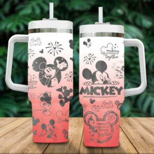 Disney Mickey Mouse Tumbler with Handle - Keep Drinks Hot or Cold