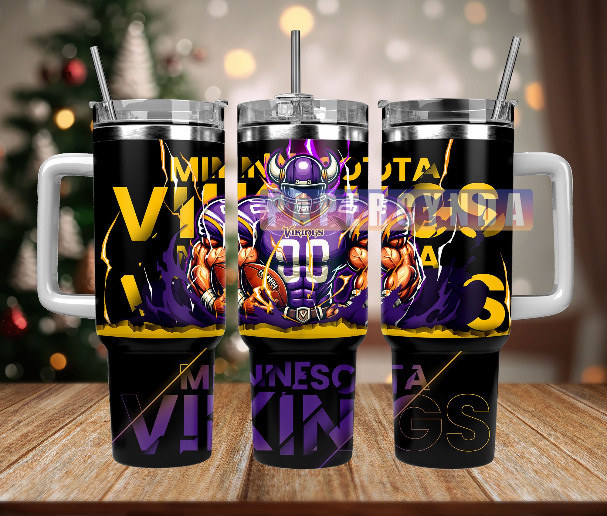 Vibrant Minnesota Vikings Tumbler - Perfect Gift for Football Fans