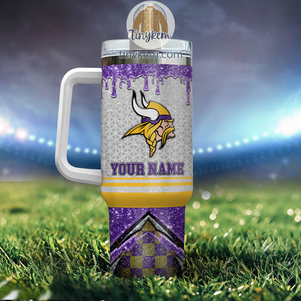 Customizable Viking Themed Tumbler with Handle - Personalize Your Name! - Image 3