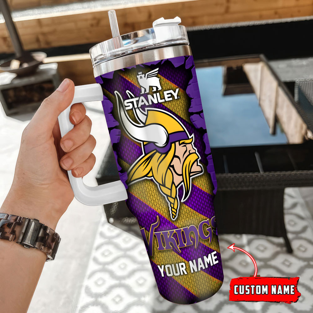 Custom Viking-Themed Tumbler with Handle & Straw - Personalized Gift - Image 3