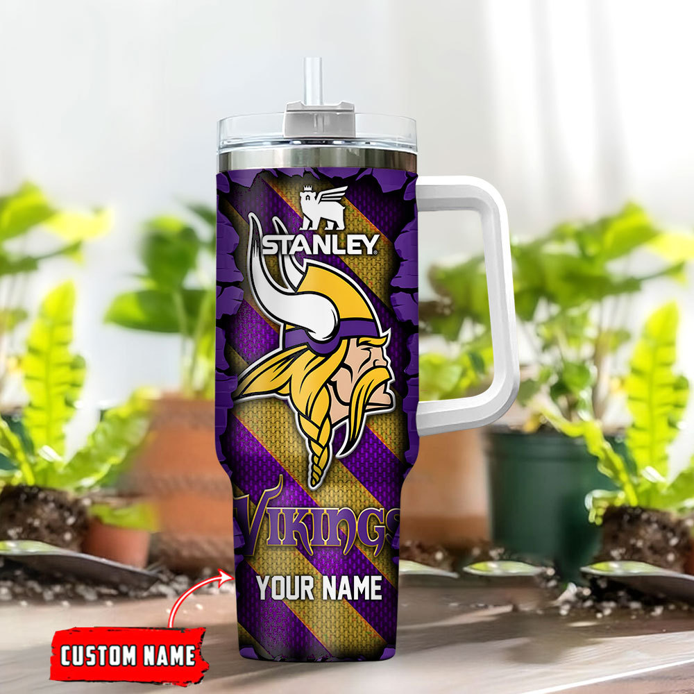 Custom Viking-Themed Tumbler with Handle & Straw - Personalized Gift - Image 2