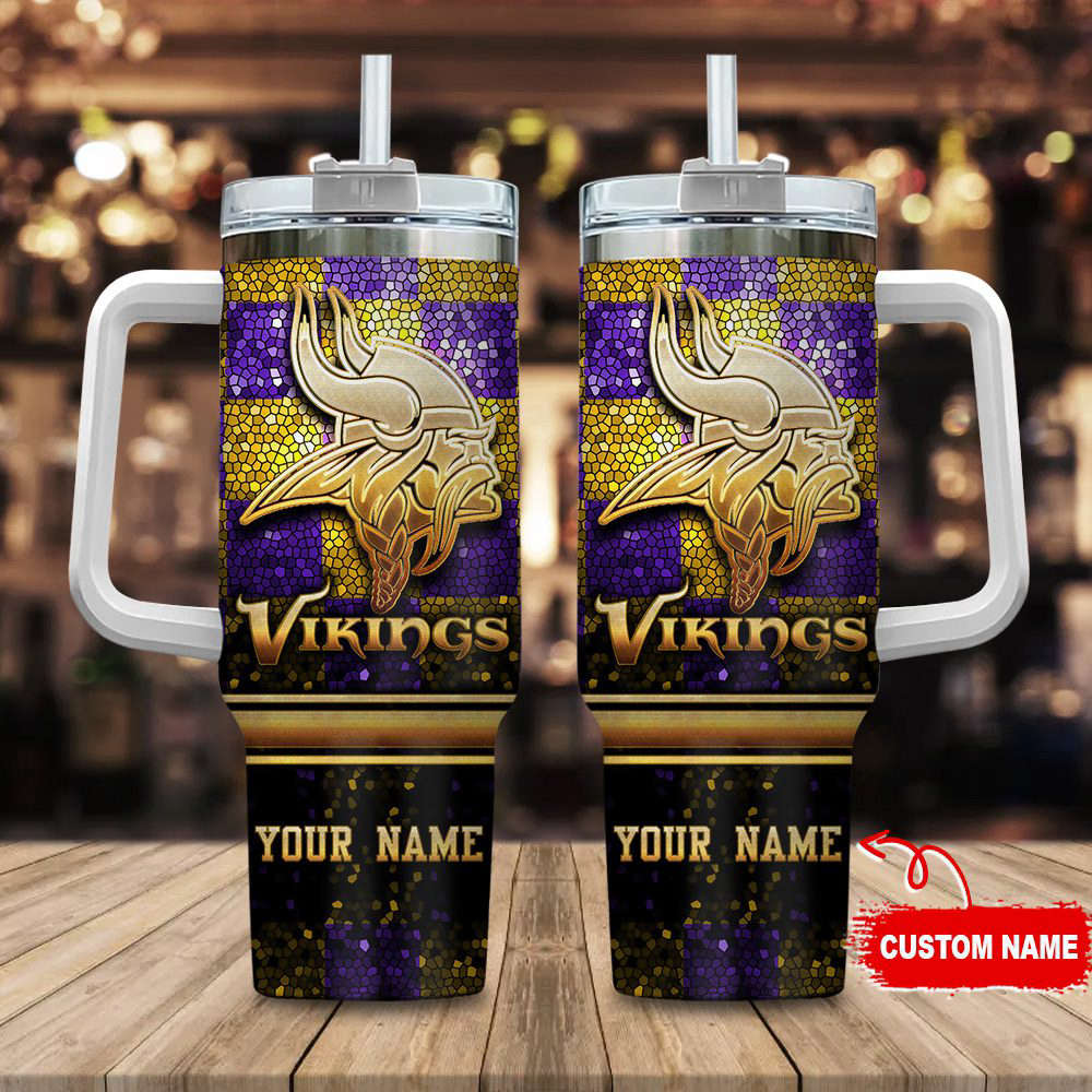 Custom Viking-Themed Insulated Mug with Handle - Personalized Gift