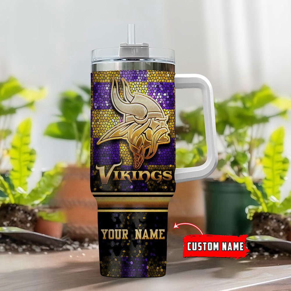 Custom Viking-Themed Insulated Mug with Handle - Personalized Gift - Image 2
