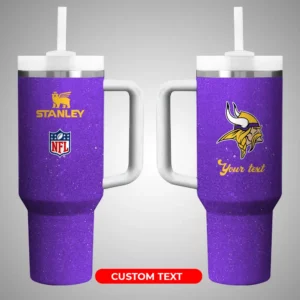Customizable NFL Team Glitter Tumbler with Straw - Perfect Gift for Fans