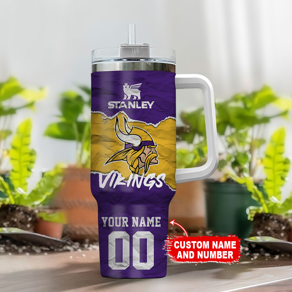 Customizable Viking Tumbler - Personalized Name & Number Mug - Image 2