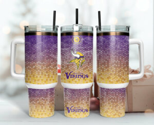 Minnesota Vikings Insulated Tumbler with Handle - Perfect Gift for Fans