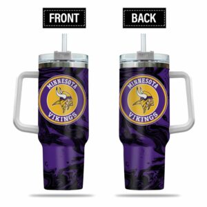 Minnesota Vikings Insulated Tumbler with Handle & Straw - 40oz