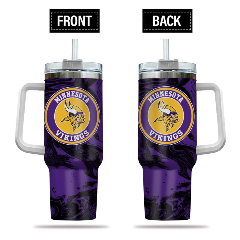 Minnesota Vikings Insulated Tumbler with Handle & Straw - 40oz