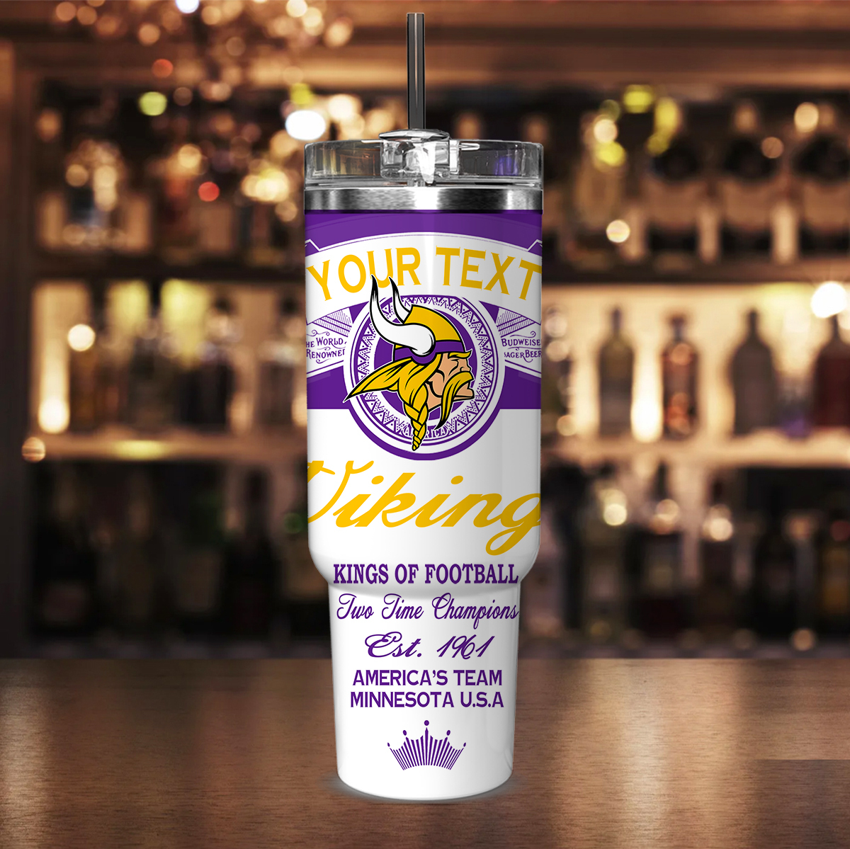 Customizable Viking-Themed Stainless Steel Tumbler - Personalize Your Drinkware - Image 2