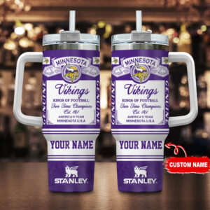 Custom Minnesota Vikings Tumbler - Personalized NFL Fan Gift