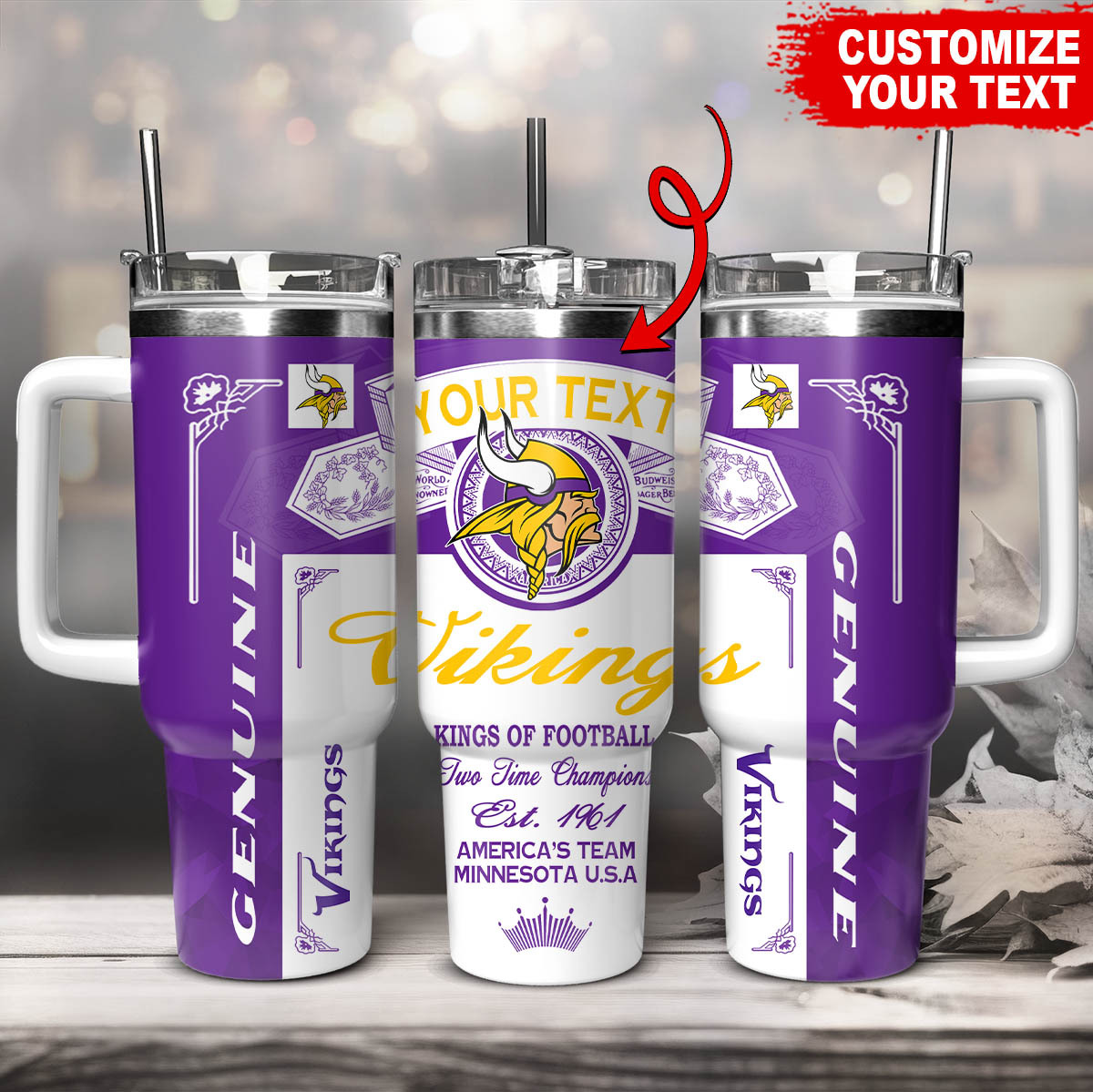 Customizable Viking-Themed Stainless Steel Tumbler - Personalize Your Drinkware