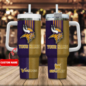 Custom Name Viking Tumbler - Personalized Insulated Mug with Handle & Straw