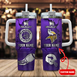 Custom Minnesota Vikings Tumbler - Personalized NFL Fan Gift