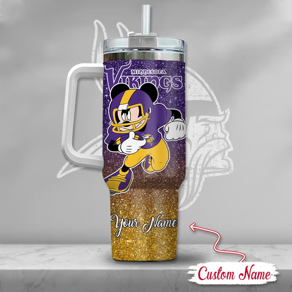 Customizable Football Fan Tumbler with Handle - Perfect Gift for Sports Enthusiasts - Image 3