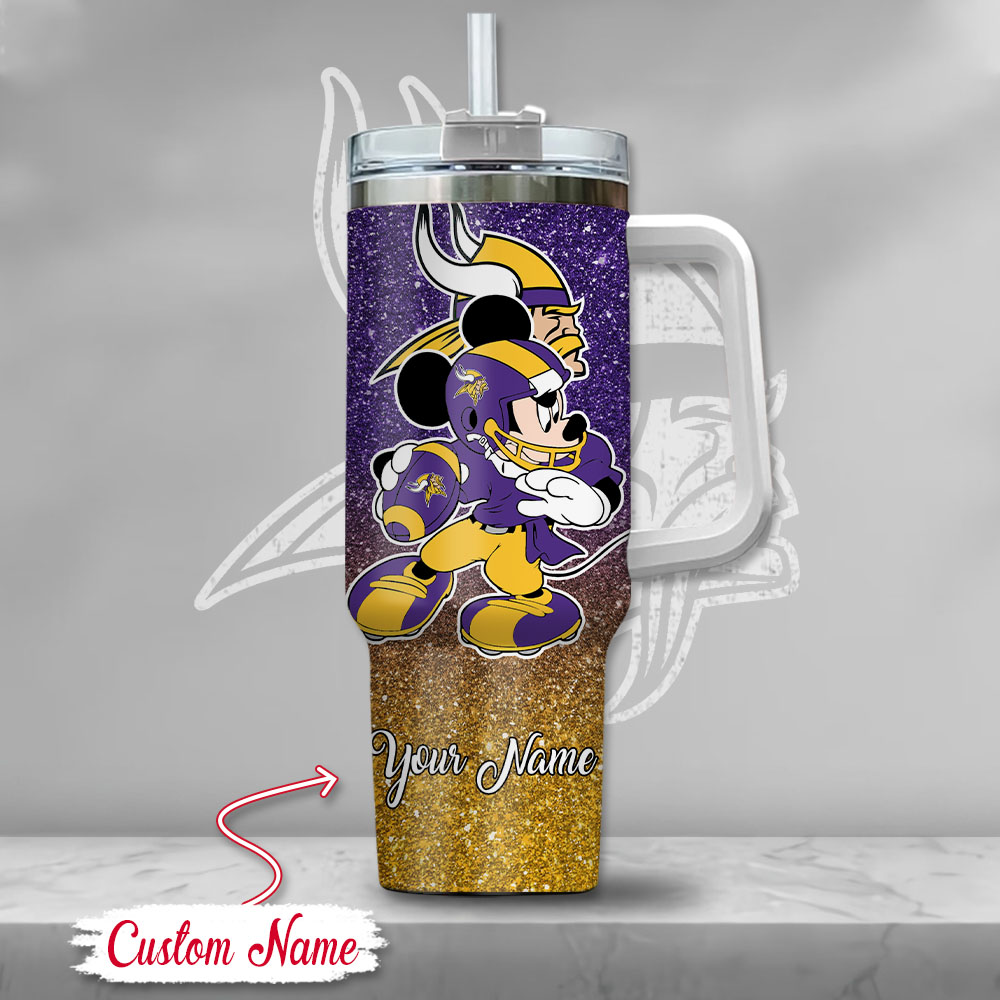 Customizable Football Fan Tumbler with Handle - Perfect Gift for Sports Enthusiasts - Image 2